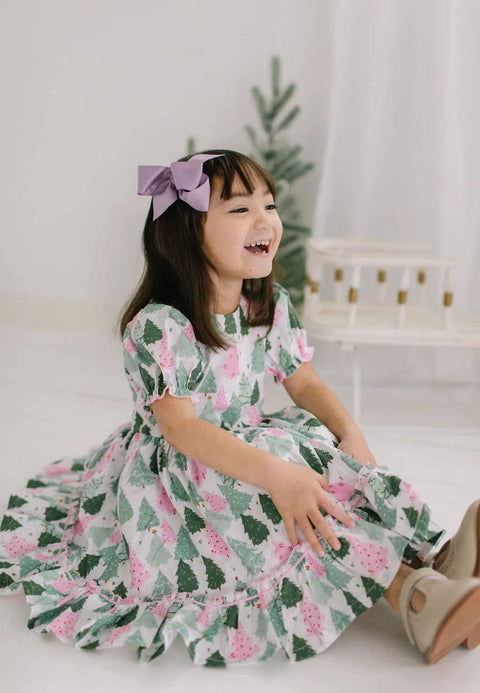 Aura Poplin Dress - Christmas Tree