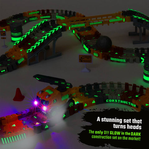 Glow in the Dark Construction Racetrack