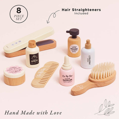 Wooden Hair Care & Straighteners Set