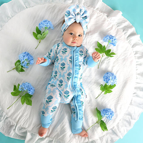 Savannah Ruffle Zip Bamboo Pajama