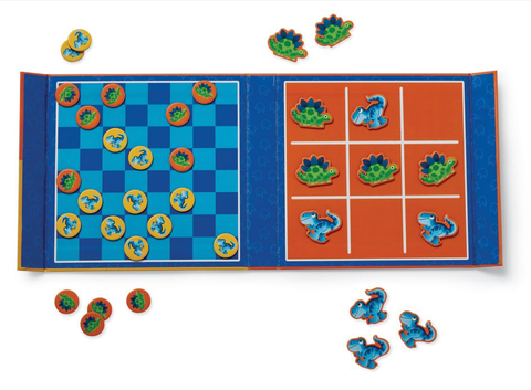Magnetic Game - Dino Tic Tac Toe & Checkers