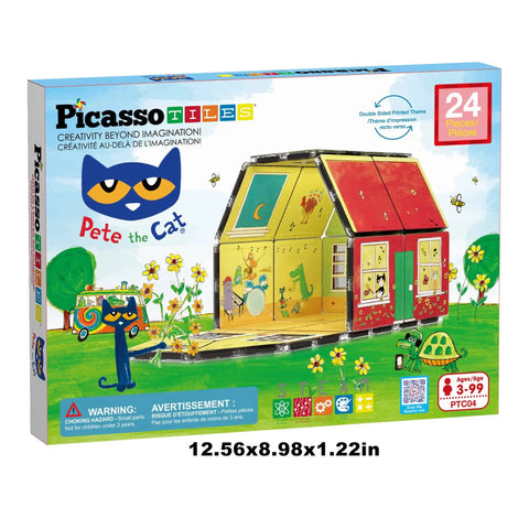 Pete The Cat Magnetic Tile House (24 Pieces)