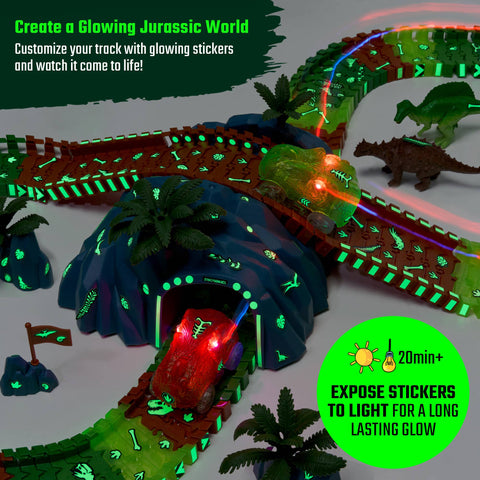 Glow in the Dark Dinosaur Forest Racetrack