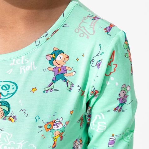 Kids Bamboo Pajama Set - Roller Pet Pals