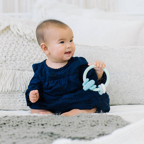 Ritzy Rattle™ & Silicone Teether - Highland Cow