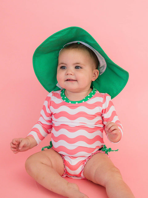 Kids Sun Protective Hat - Bright Green