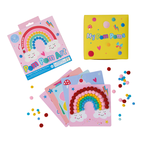 Rainbow Fairy Pom Pom Art