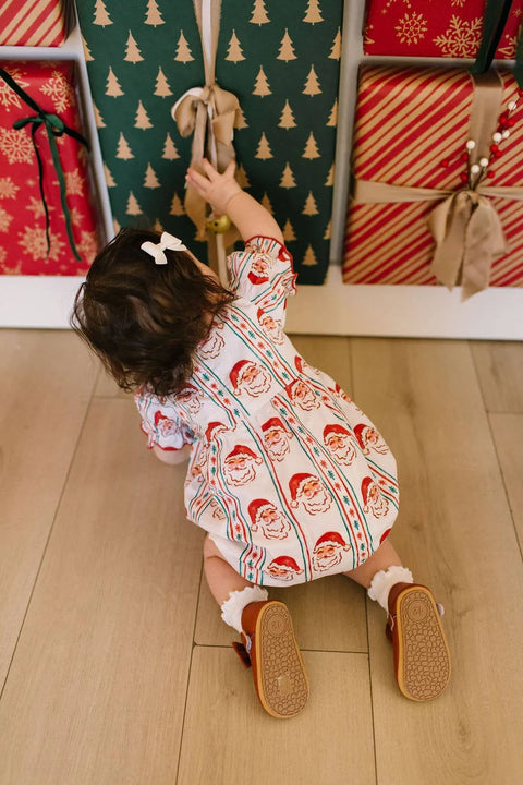 Quinn Poplin Bubble in Vintage Santa