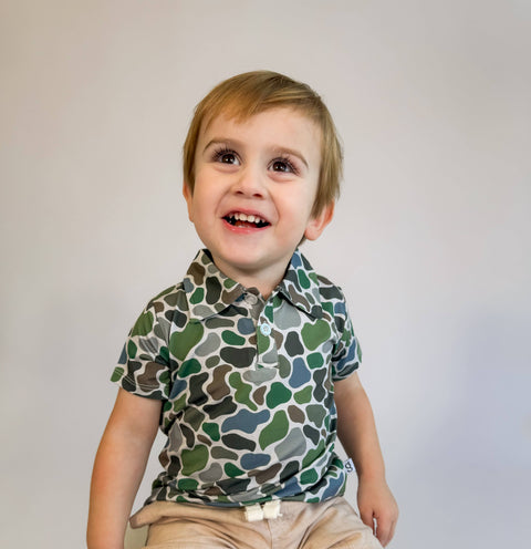 Pebble Camo Short Sleeve Polo Shirt