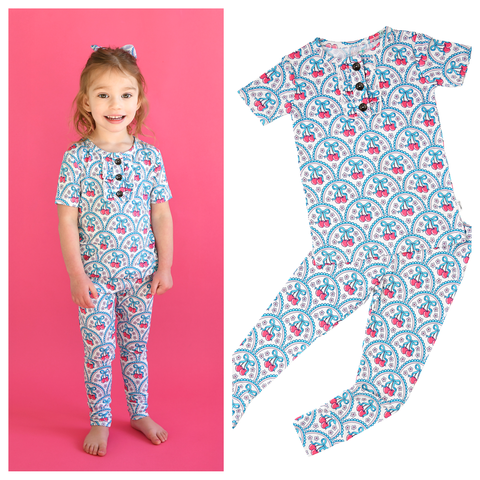 Cherry Bamboo Girls Lounge Set