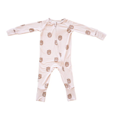 Bamboo 2-Way Convertible Zip Romper (Teddy)