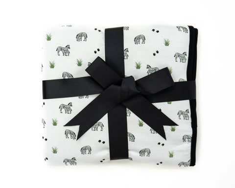 Posy Quilted Blanket | Zebra