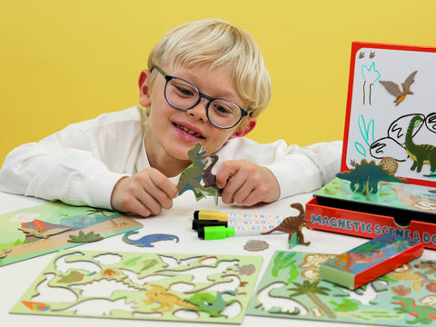 Dinosaur Magnetic Scene & Doodle Set