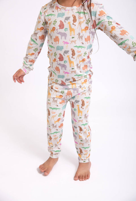 Zoo Crew Bamboo Pajama Set for Kids