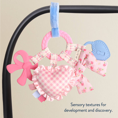 Bitzy Busy Ring™ Teething Activity Toy - Bow Set