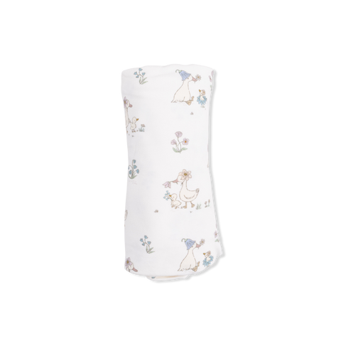 Bamboo Swaddle Blanket - Flower Ducklings