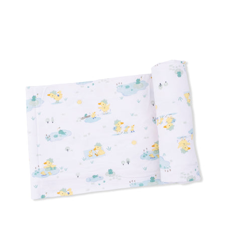 Bamboo Swaddle Blanket - Frog and Duck Pond