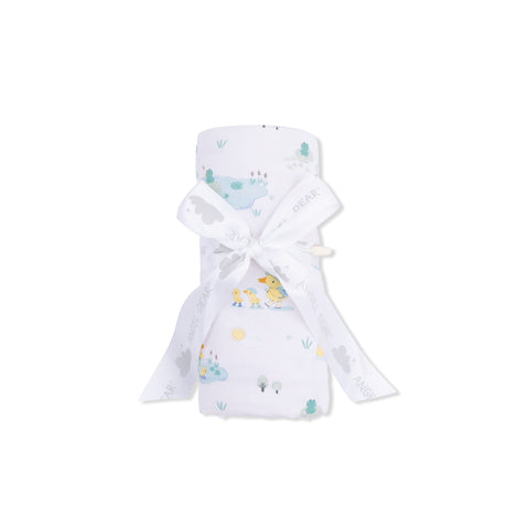 Bamboo Swaddle Blanket - Frog and Duck Pond