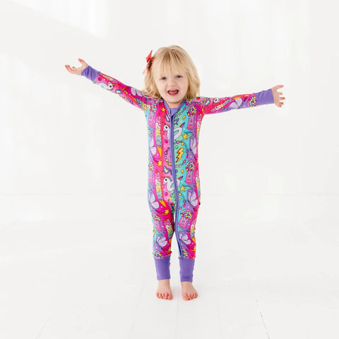 Cosmic Candyland Bamboo Convertible Footie