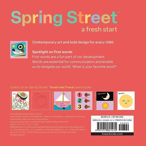 Spring Street Touch and Trace: First Words by Boxer Books