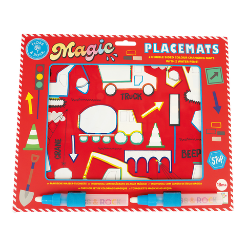 Construction Magic Water Placemats