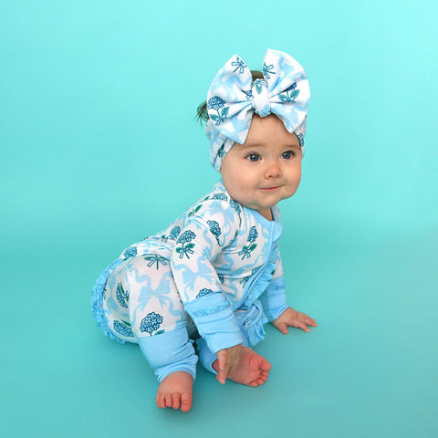 Savannah Ruffle Zip Bamboo Pajama