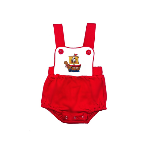 Pirate Ship Knitted Colorblock Sunsuit