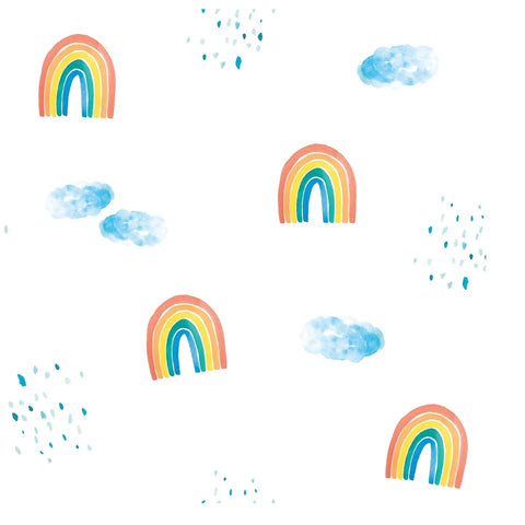 Rainbow Sky Cotton Swaddle Blanket