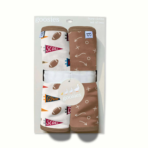 Varsity Football Flags Burp Cloth Set