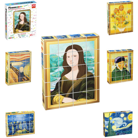 1" Magnetic Puzzle Cubes (Famous Paintings)