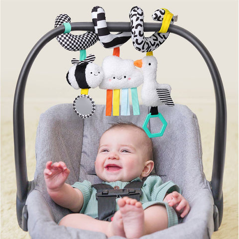 Itzy Bitzy Spiral Car Seat Activity Toy: High Contrast