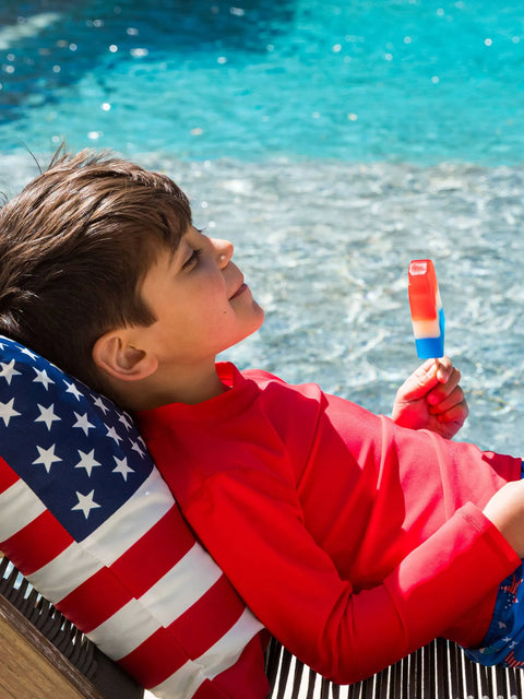 Long Sleeve Rash Guard - Vintage Red