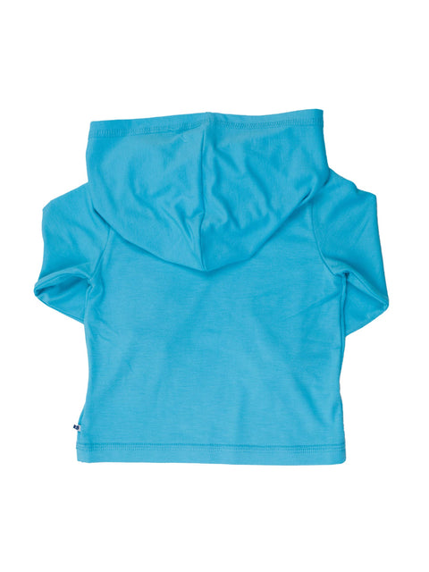 Bright Aqua Sun Protective Hooded Shirt