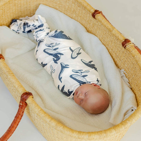 Knit Swaddle Blanket - Cove
