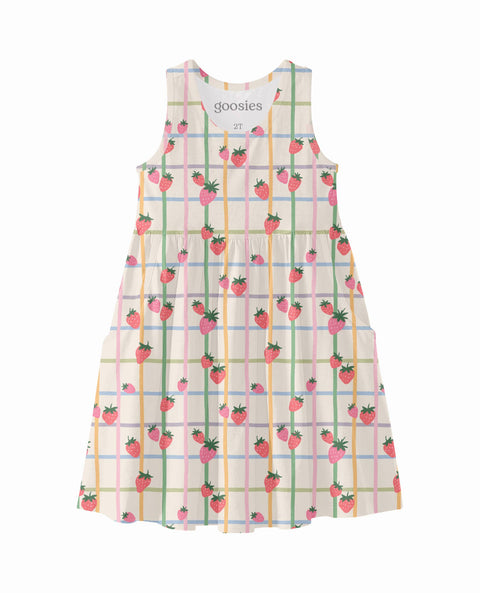 Berry Patch Bamboo Sleeveless Pocket Dress for Girls