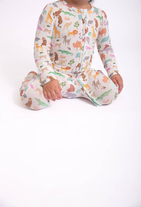 Zoo Crew Bamboo Convertible Zip Romper