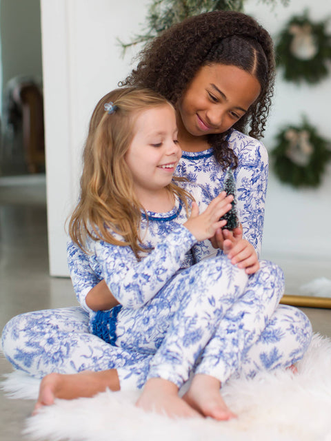 Winter Bliss Toile Modal Ruffle Pajama Set