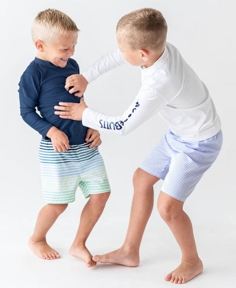 Boys Navy Long Sleeve Rash Guard