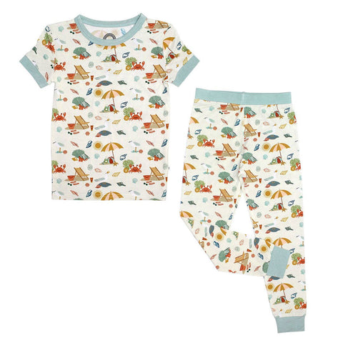 Beach Day Kids Bamboo Pajamas Set