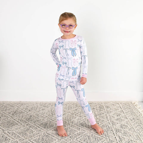 Samantha Bows Bamboo Girls Lounge Set