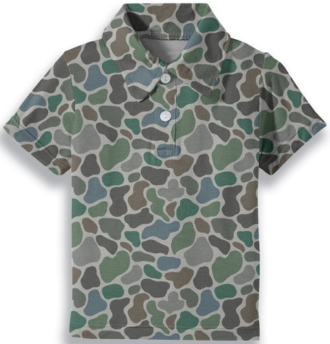 Pebble Camo Short Sleeve Polo Shirt