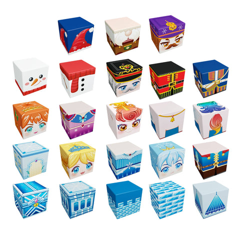 Winter Ice Themed Magnetic Cube Building Set