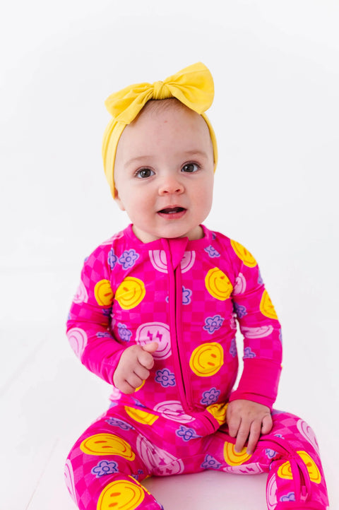 Electric Smiles Bamboo Convertible Footie