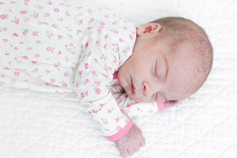 Rosebud Floral Bamboo Knotted Gown for Baby Girls