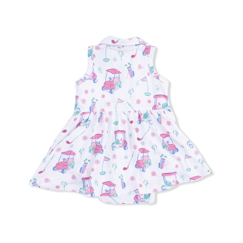 Polo Tennis Dress - Golf Carts and Flowers