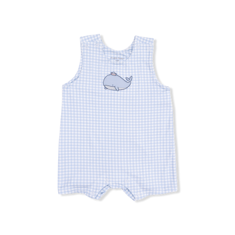 Sleeveless Jon Jon - Blue Bubbly Sailor Whales
