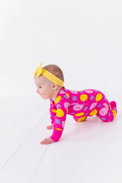 Electric Smiles Bamboo Convertible Footie