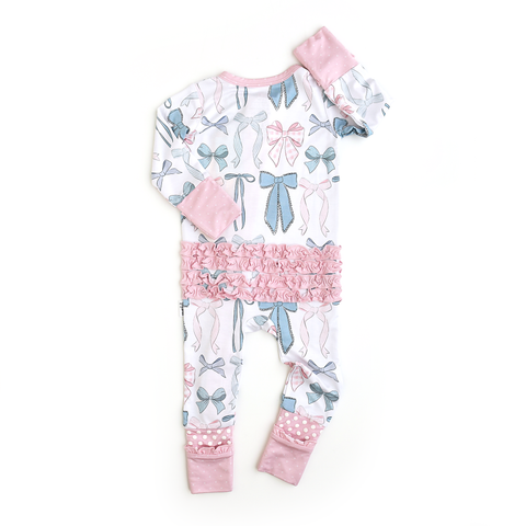 Samantha Bows Zip Bamboo Pajama