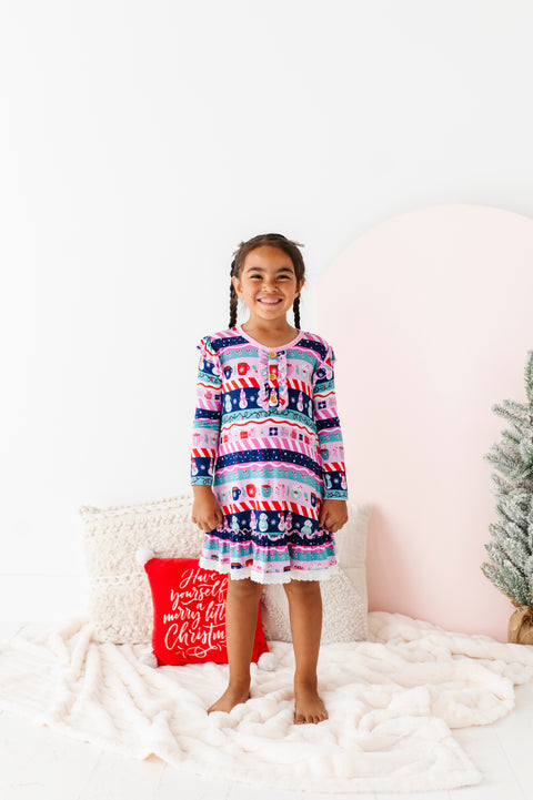 Whimsical Winters Girl's Nightgown