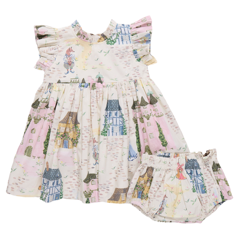 Baby Girls Jennifer Dress Set - Whimsical Castle